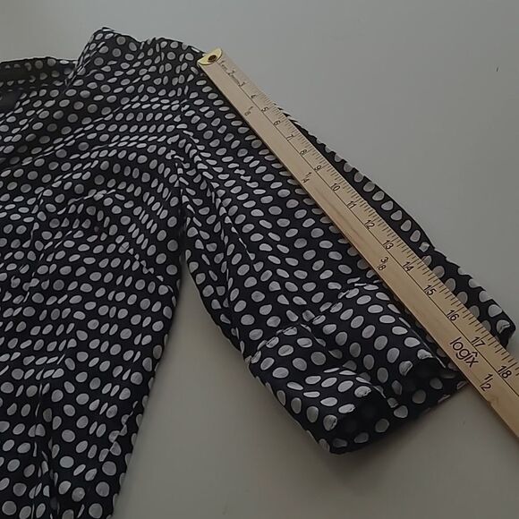 2X Ecologie COTTON POLKA DOT LIGHTWEIGHT Black white button front SHIRT 2 X XXL - Picture 3 of 9